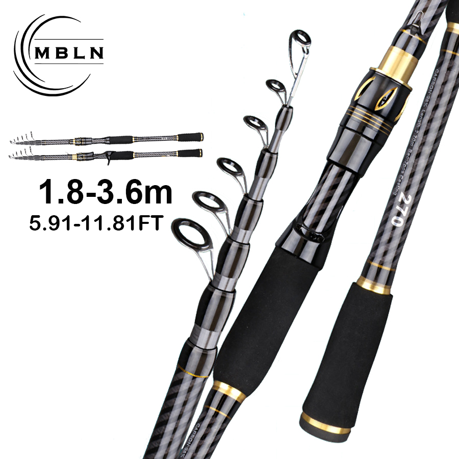 Fishing Rod Carbon Fiber - Удочка телескопическая MBLN из карбона, 1.8-3.6